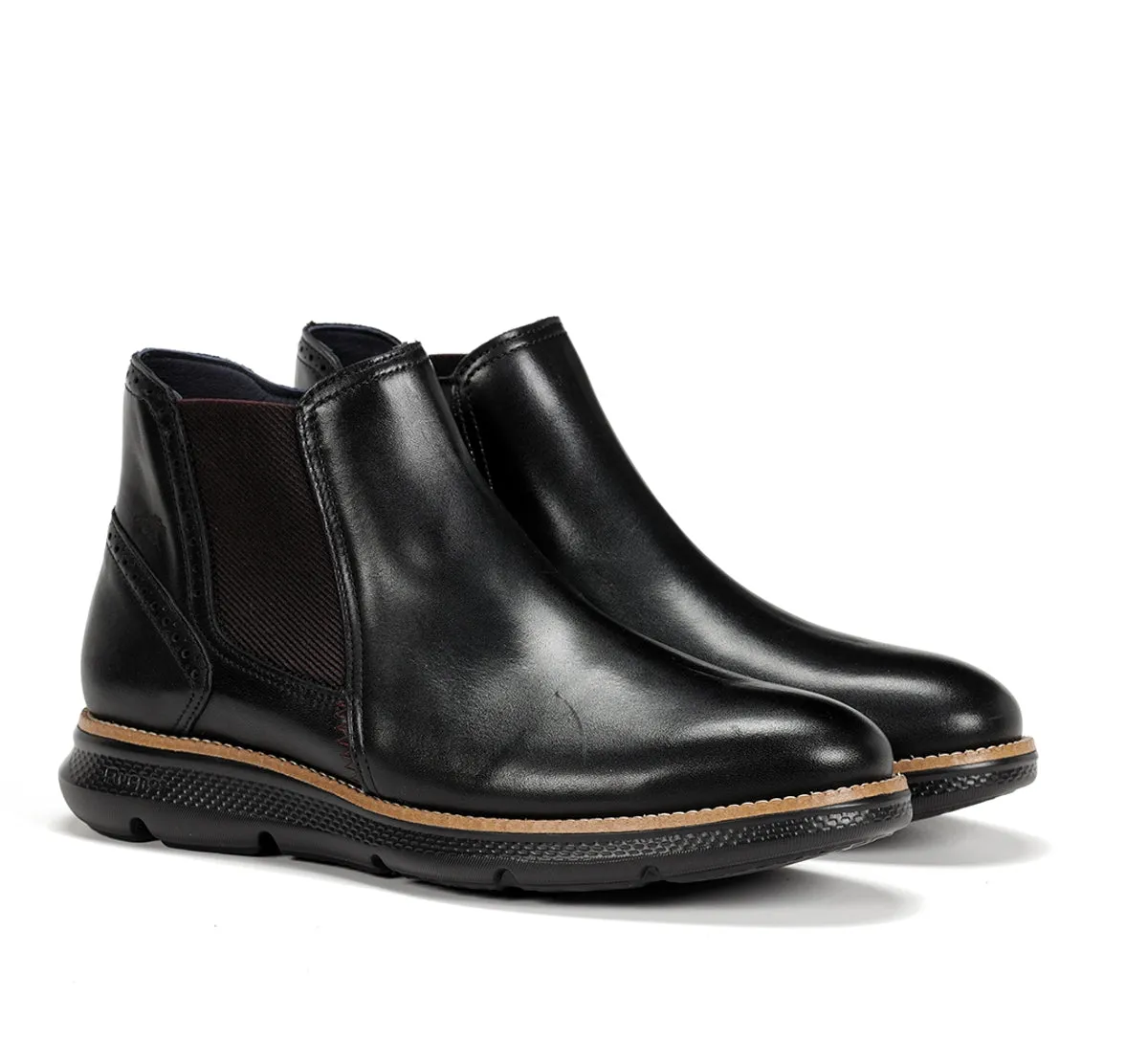 Fluchos William F1354 stivaletto uomo nero pelle