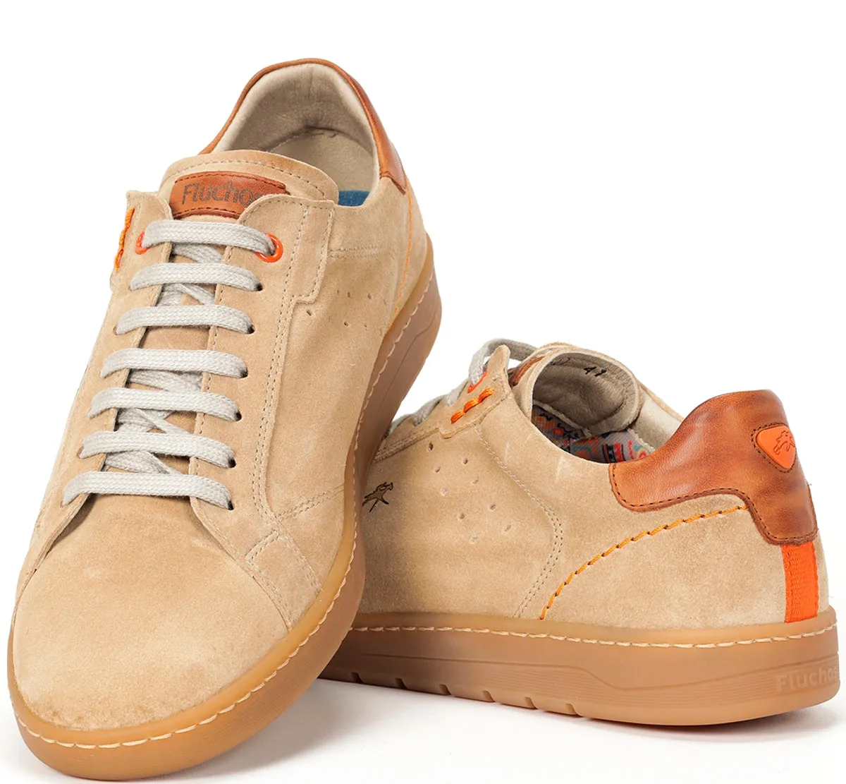Fluchos Leo F1727 Sneakers Uomo Taupe Suola Caramello