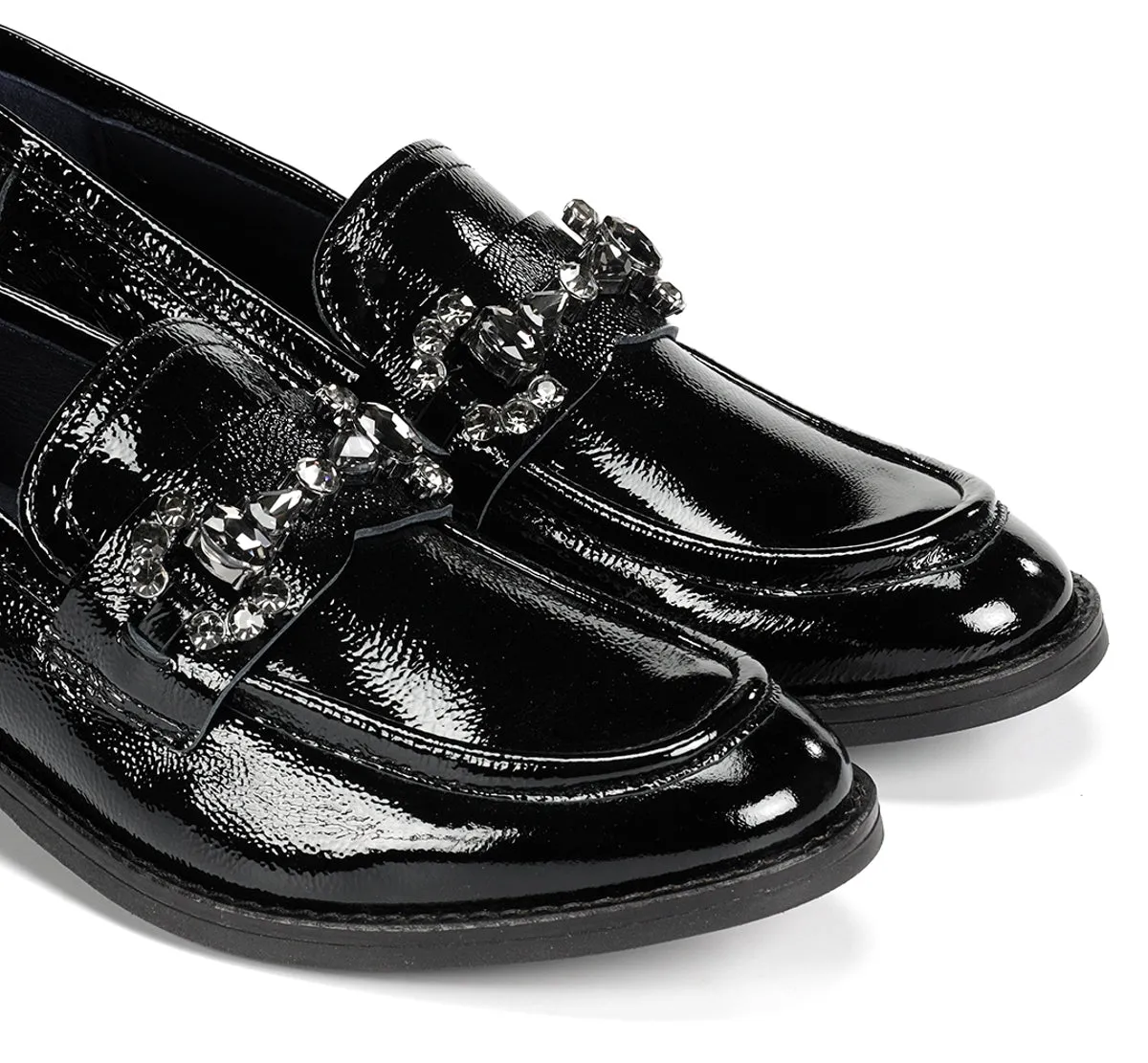 Fluchos Harvard D9118 mocassini neri donna eleganti