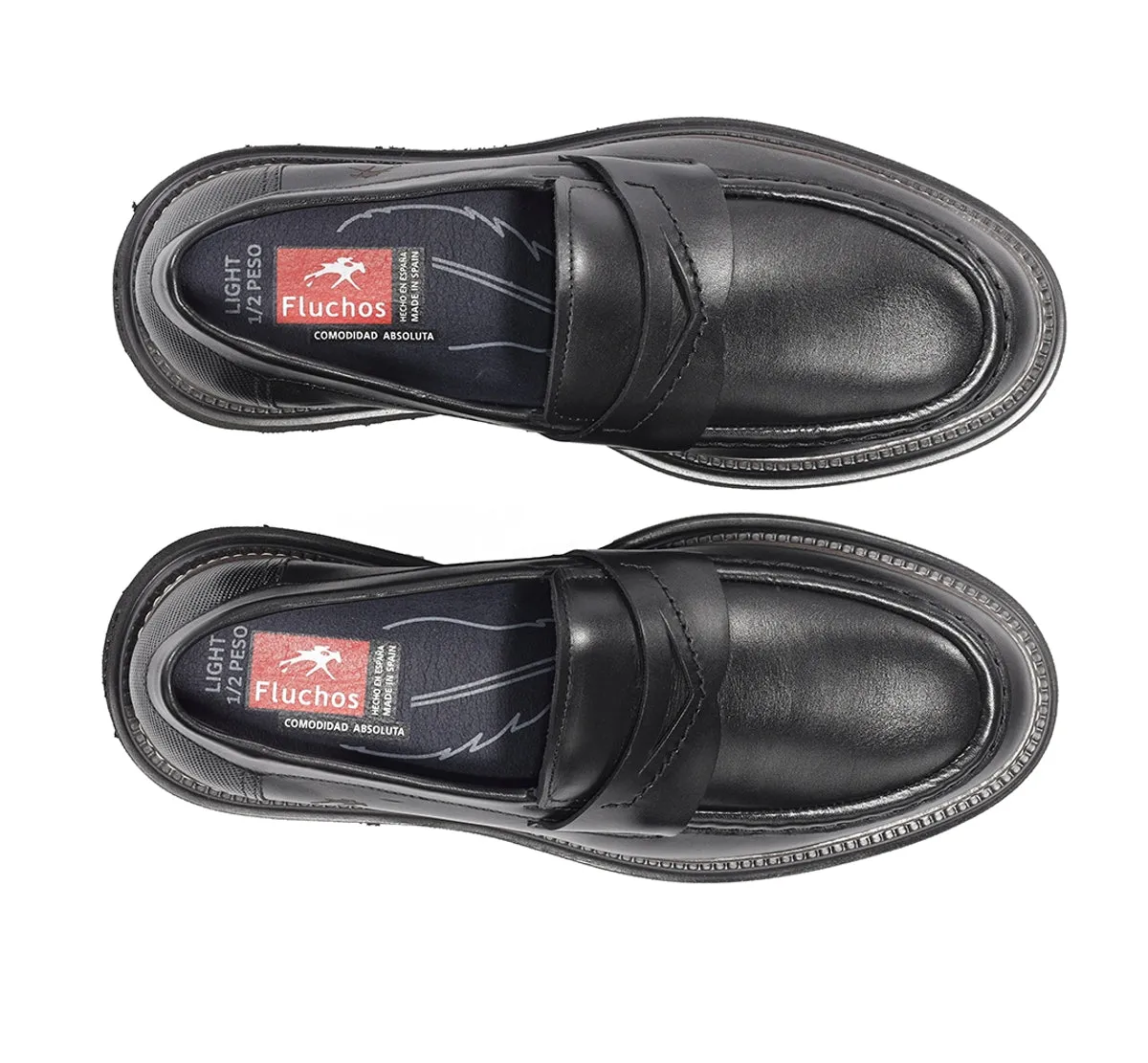 Fluchos Lincon F2058 Mocassini Uomo Neri Classici