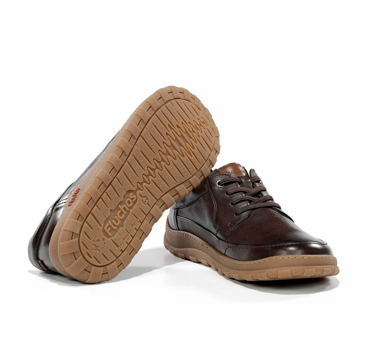 Fluchos Jerry F2504 scarpe marroni uomo pianta larga