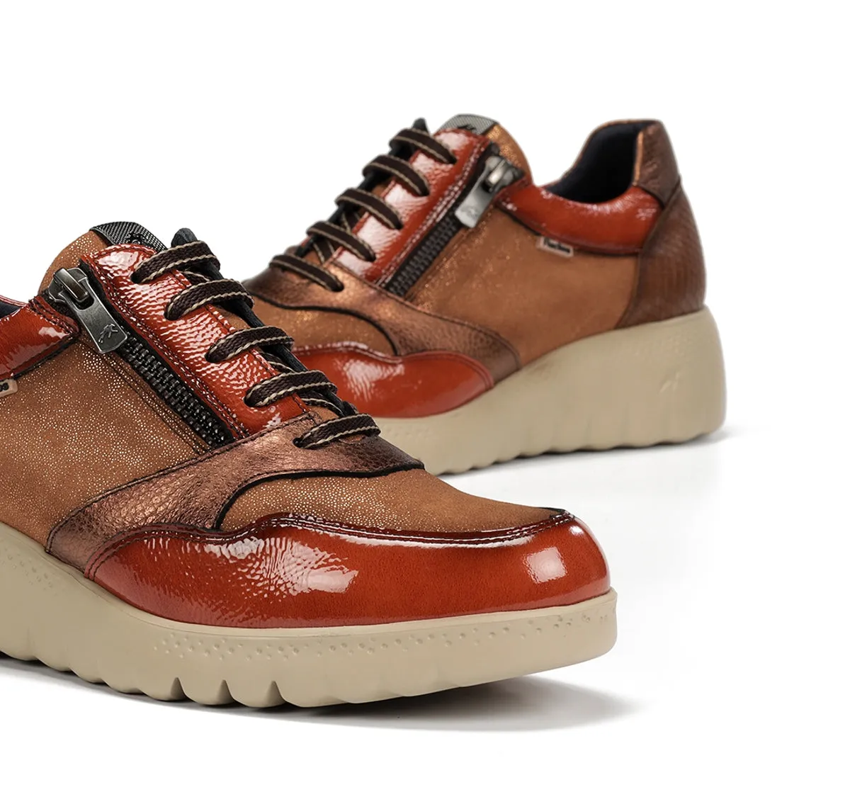 Fluchos Live F2248 sneakers donna marroni zeppa