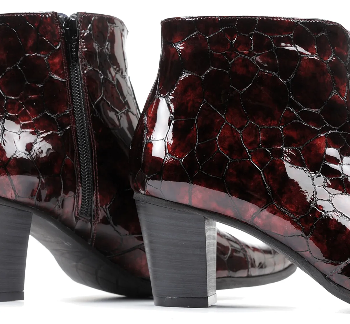 Dorking Deisy D8248 tronchetti donna bordeaux tacco
