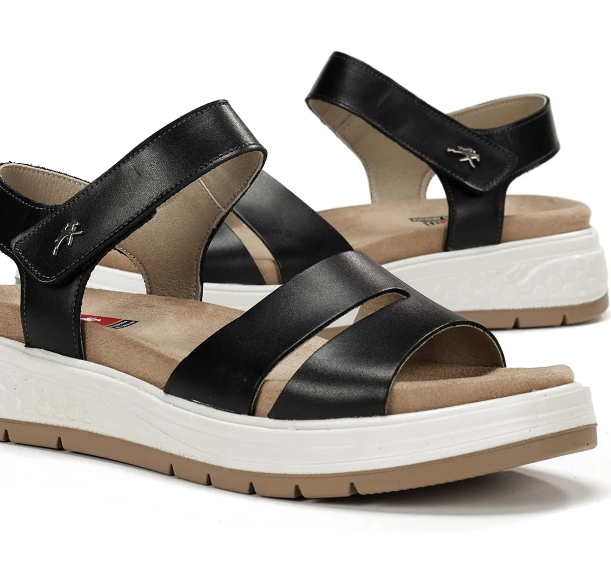 Fluchos Street F2006 Sandali Neri Donna Comodi
